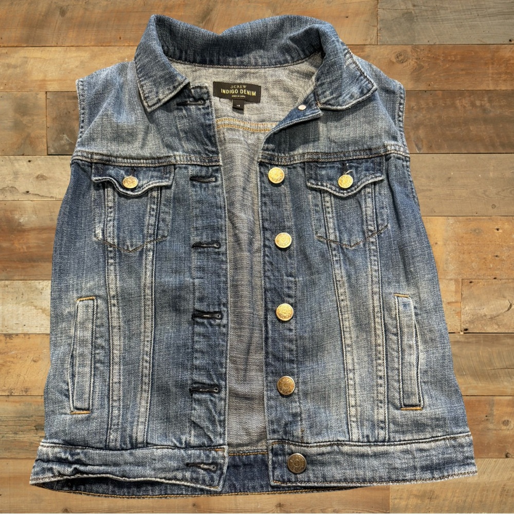 J.Crew Indigo Denim‎ Jacket Women’s XS 100% Cotton Classic Blue